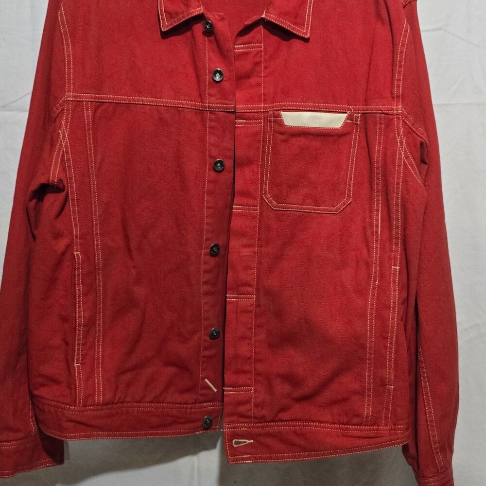 Saturdays New York City Denim Trucker Jacket - Burnt Orange - Sz XL* - Picture 5 of 5